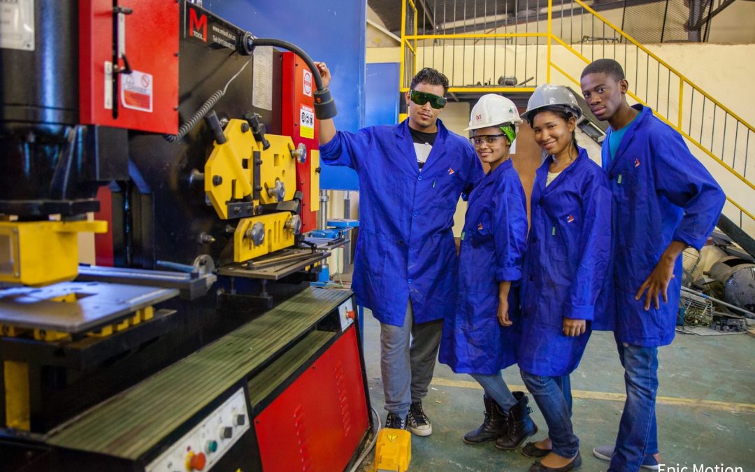 A photo of students in a TVET college classroom or workshop